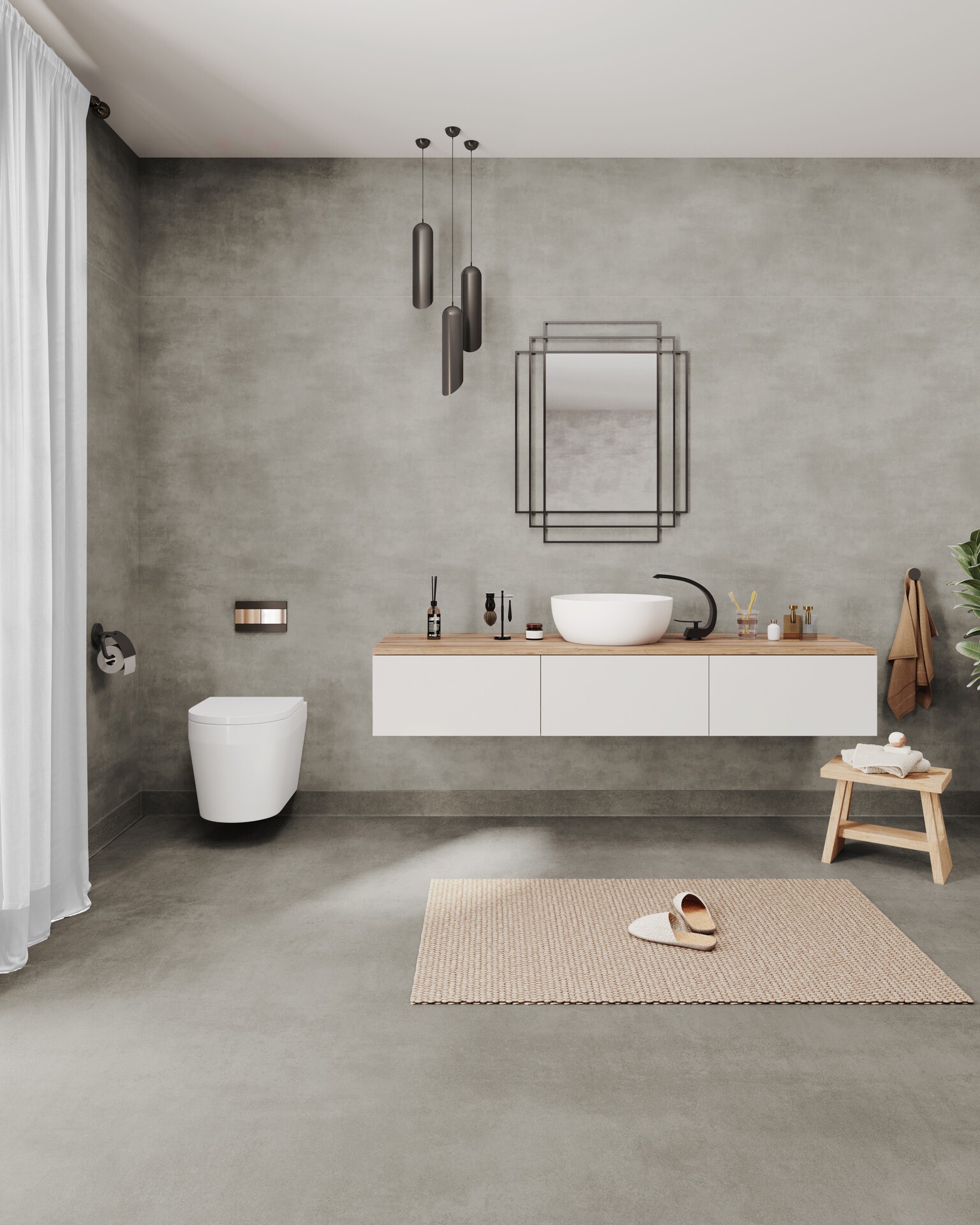 Tarkett Aquarelle Raw Concrete Dark Grey