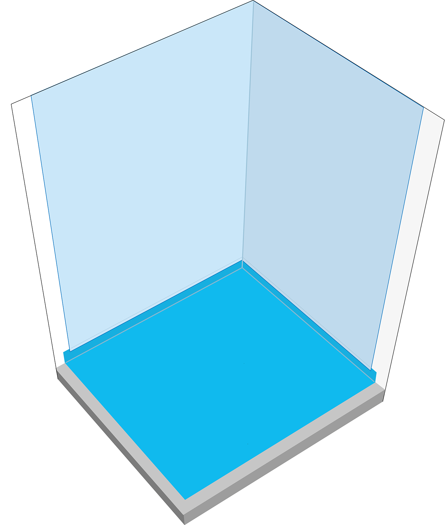 Plastmatta som tät- och ytskikt på golv och vägg.