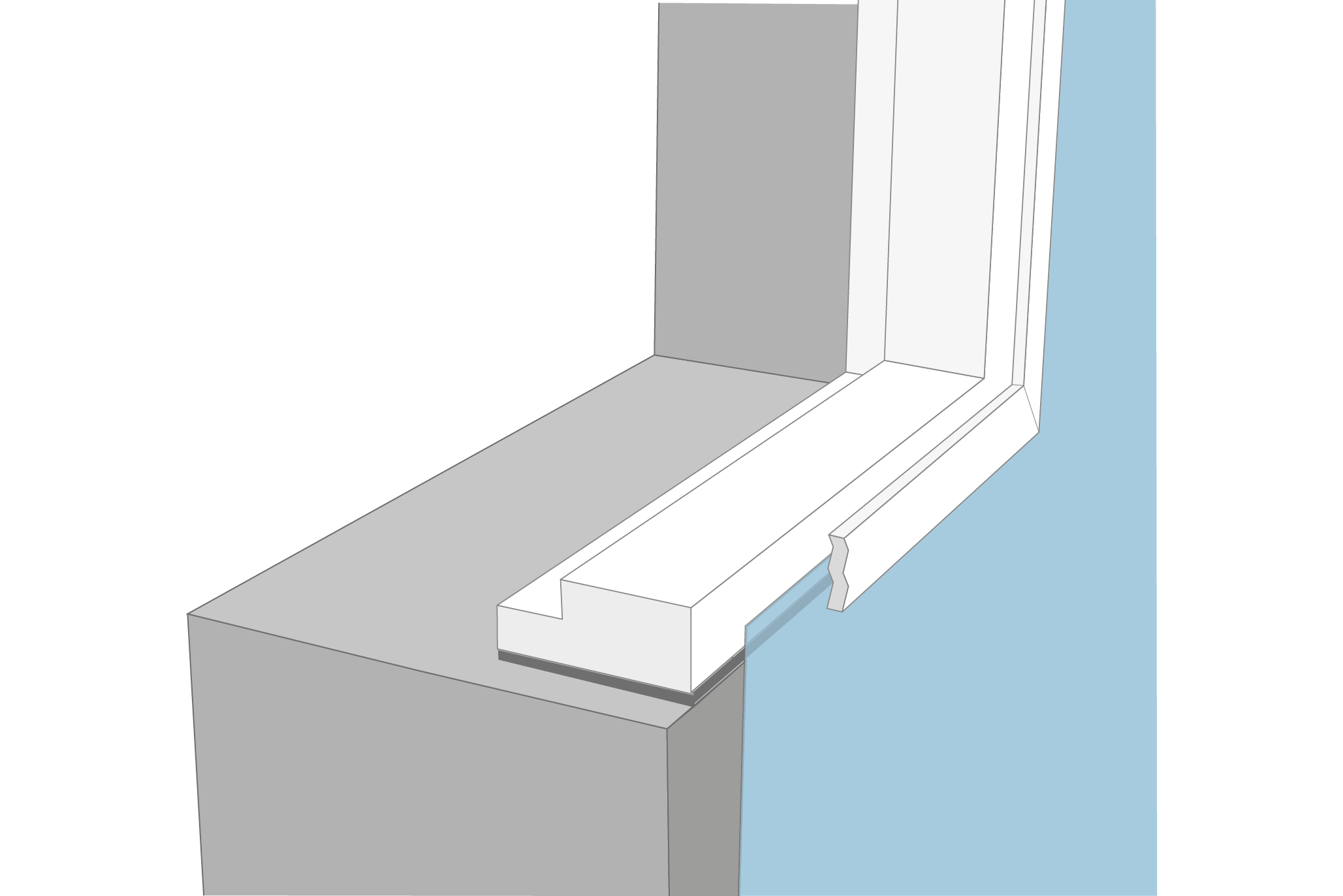 tatskiktets anslutning mot fonsterkarm