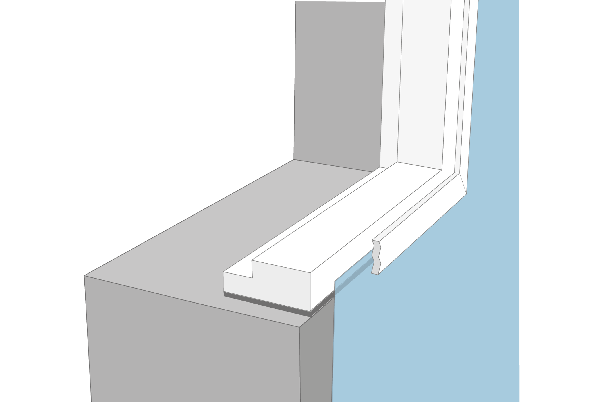 tatskiktets anslutning mot fonsterkarm