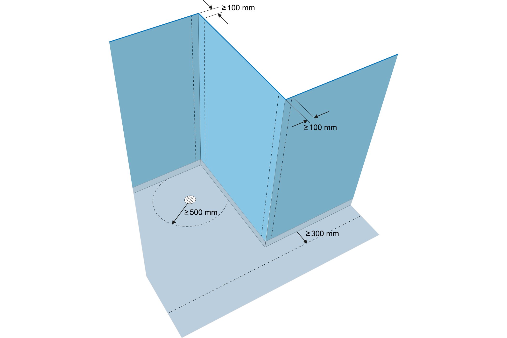 badrum med skarvar pa golv vagg
