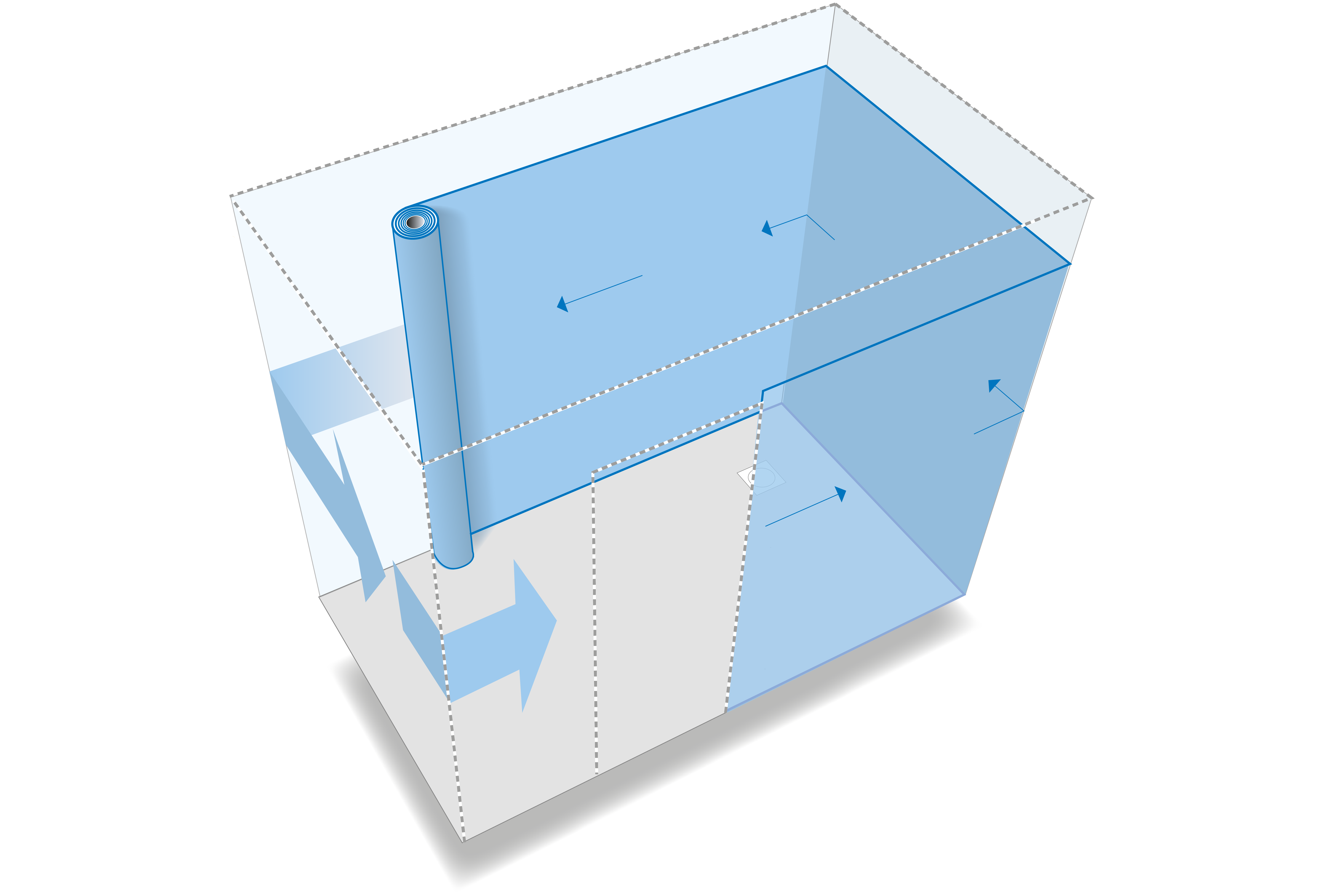 plastmatta vagg badrum horisontalt