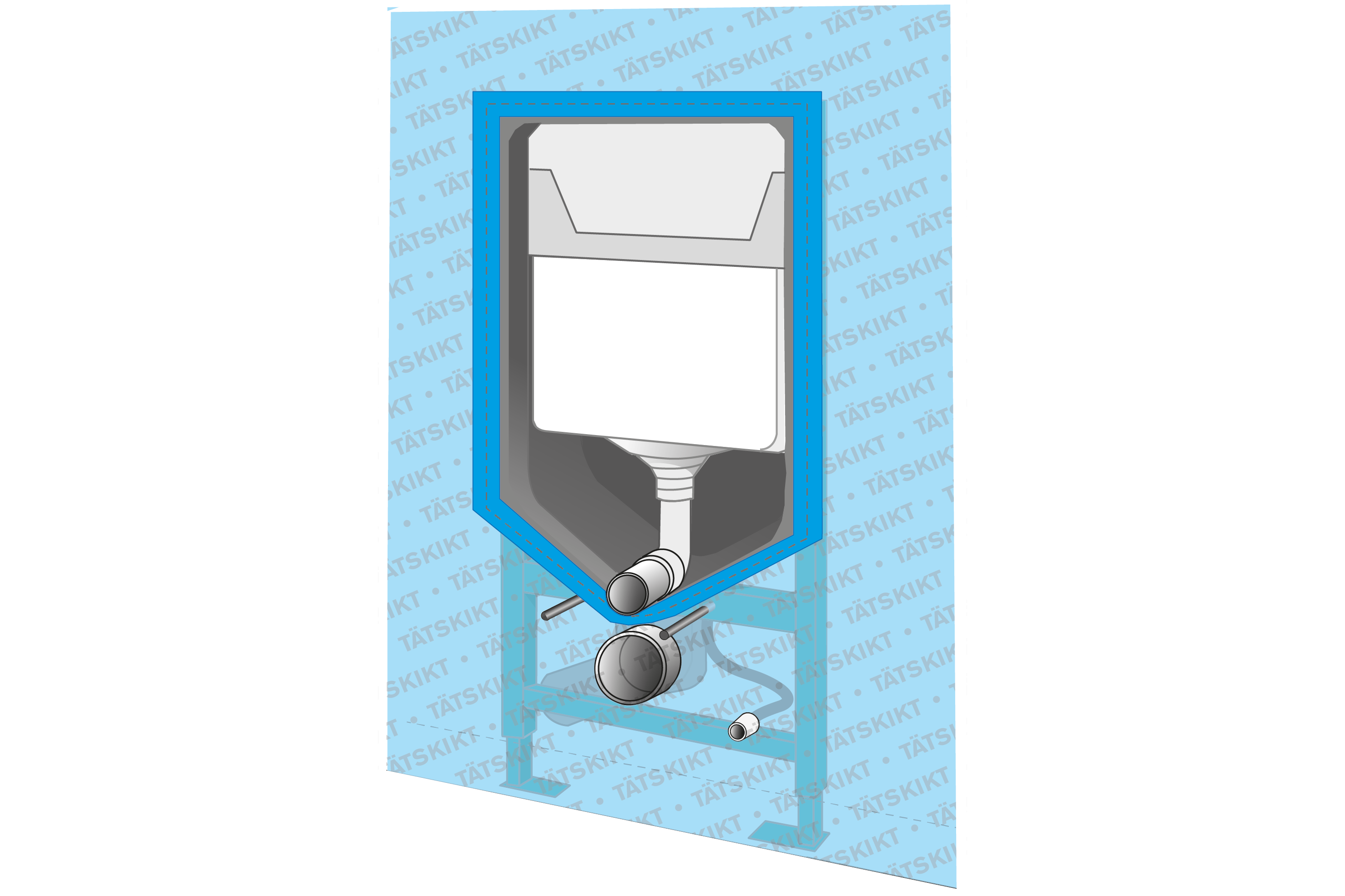 prefabricerat tatskikt vid vagghangd wc