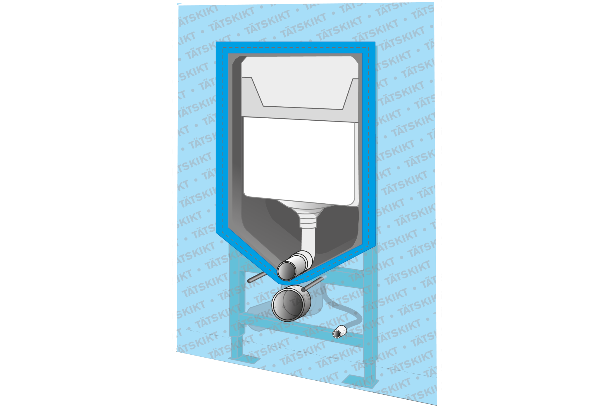 prefabricerat tatskikt vid vagghangd wc